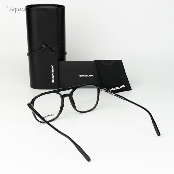 Montblanc Women Eyeglasses Black Demo Pilot MB0198O 001 NEW AUTHENTIC main image 4